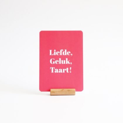 Ansichtkaart Liefde, Geluk, Taart!
