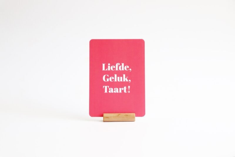Ansichtkaart Liefde, Geluk, Taart!
