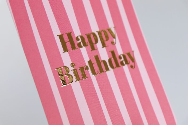 Ansichtkaart Happy Birthday roze - Afbeelding 2