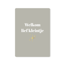 Welkom lief kleintje