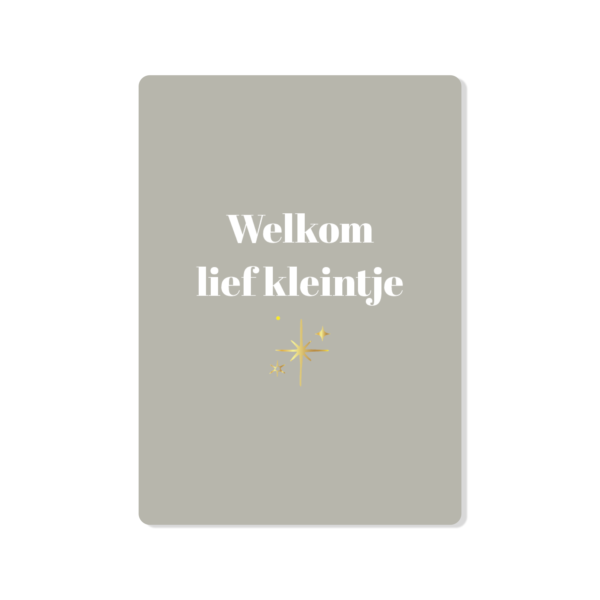 Welkom lief kleintje