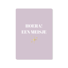 Hoera, een meisje!