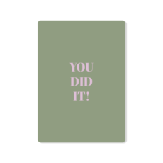 You did it!