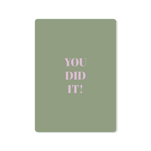 You did it!