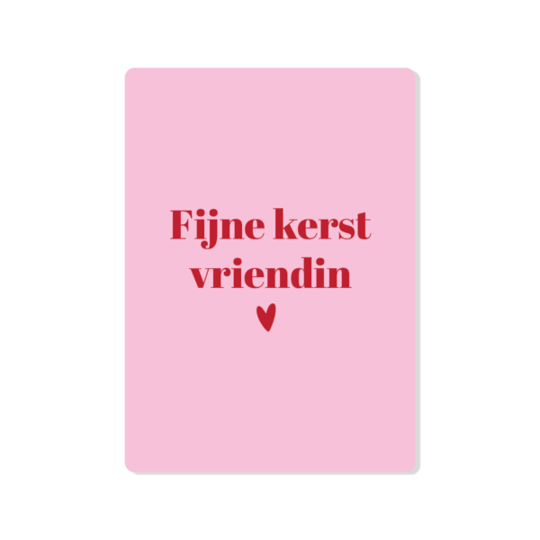 Fijne Kerst vriendin