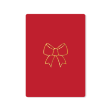 Kerstkaart Strik Rood