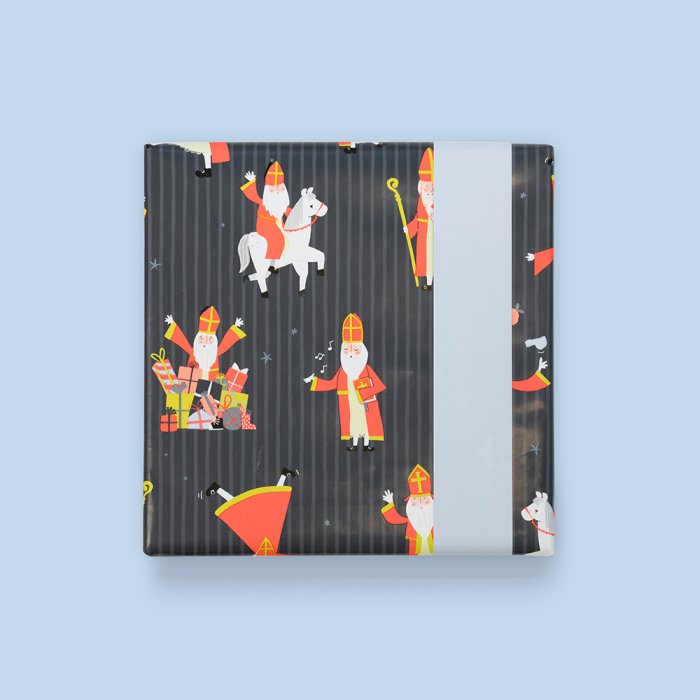 Cadeaupapier Sinterklaas fluor - Afbeelding 2
