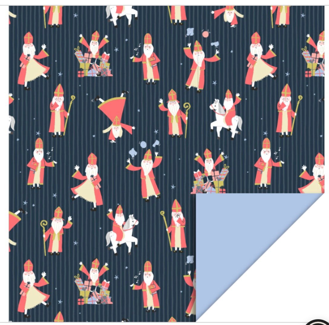 Cadeaupapier Sinterklaas fluor