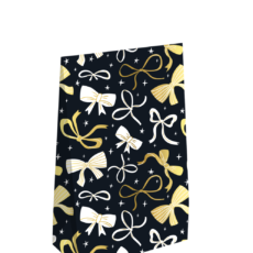 Blokbodemzak Black Bows - 5 stuks