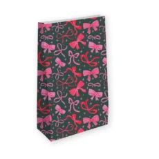 Blokbodemzak Pink Bows - 5 stuks