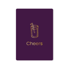 Ansichtkaart Cheers paars