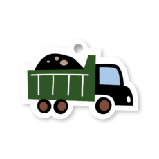 Cadeaulabel Truck groen