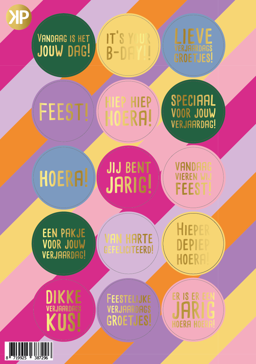 Stickervel Feest Streep - Afbeelding 2