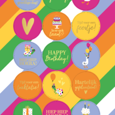 Stickervel Feest Dieren