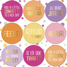 Stickervel Feest Confetti