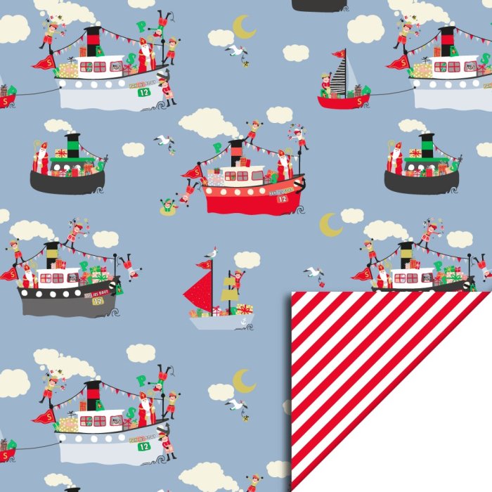 Cadeaupapier Pakjesboot Sinterklaas