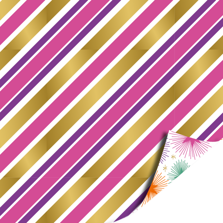 Cadeaupapier Kerst sterren kleur - Afbeelding 2