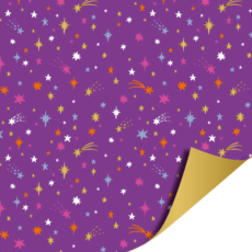 Cadeaupapier Kerstster paars