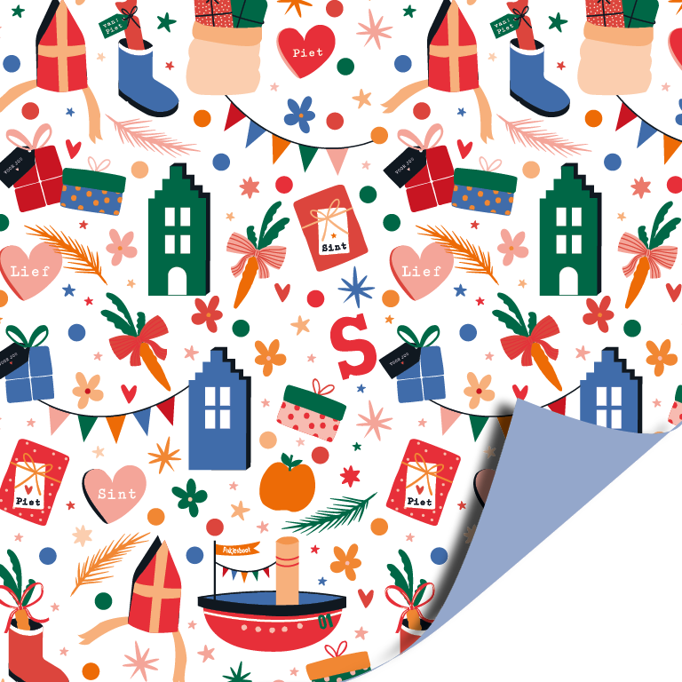 Cadeaupapier Sinterklaas pret