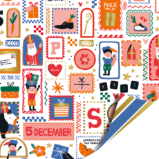 Cadeaupapier Sinterklaas vrolijk