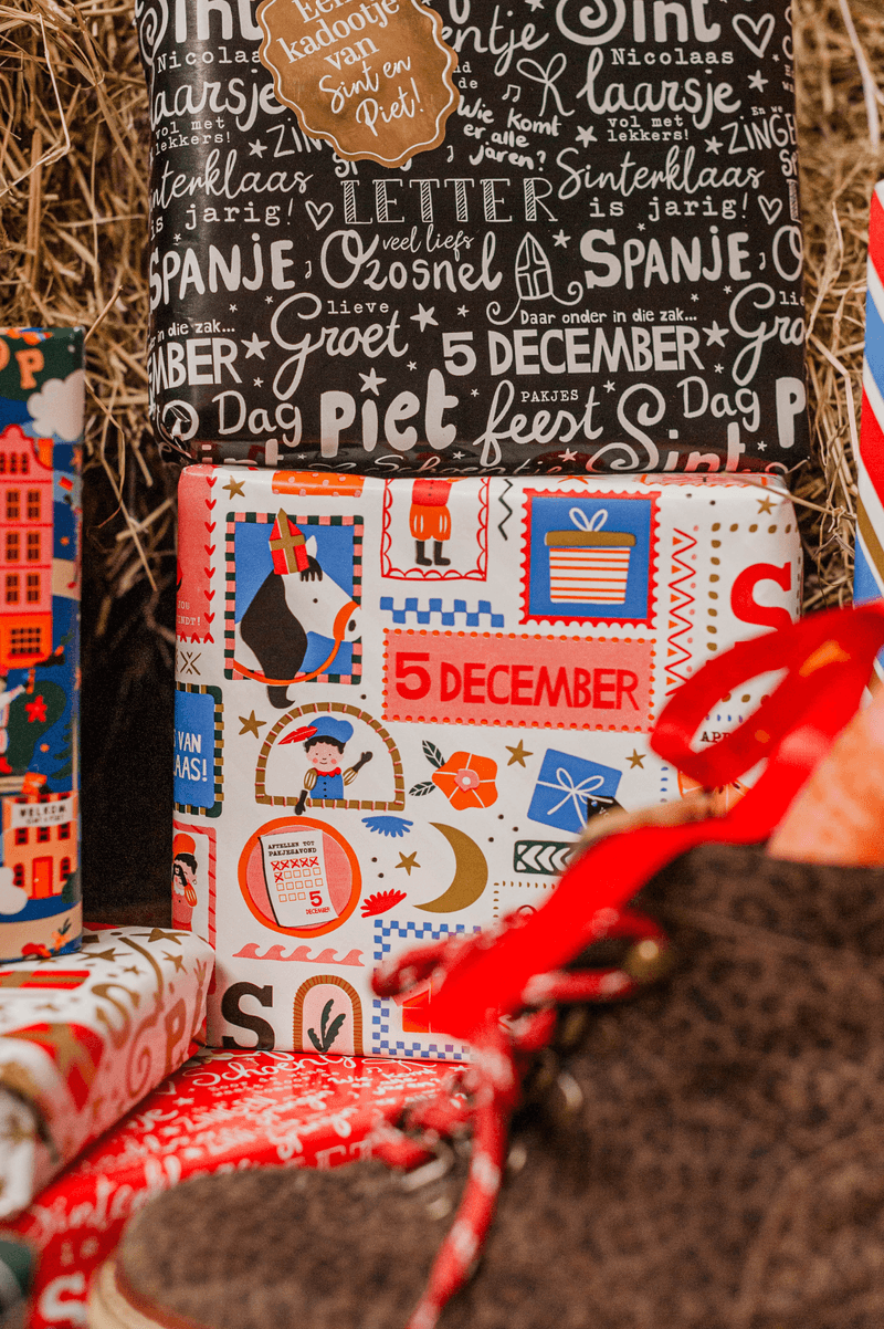 Cadeaupapier Sinterklaas vrolijk - Afbeelding 3