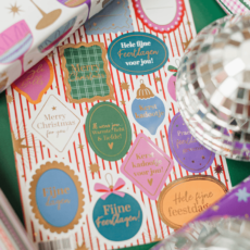 Stickervel Kerst kleur
