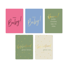 Pakket Kaarten baby – 5 stuks