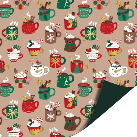 Cadeaupapier Kerstmokken