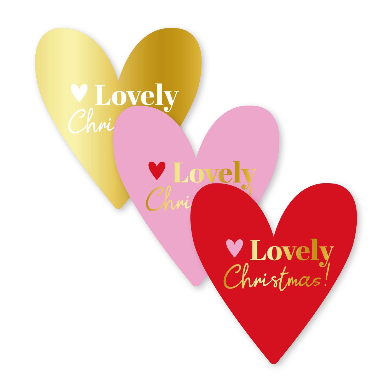 Sticker Lovely Christmas - 12 stuks